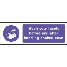 Wash Your Hands Before And After Handling Cooked Meat